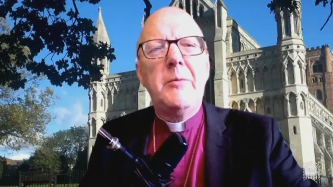 The Lord Bishop of St. Albans asks an oral question at the House of Lords 23 September 2020